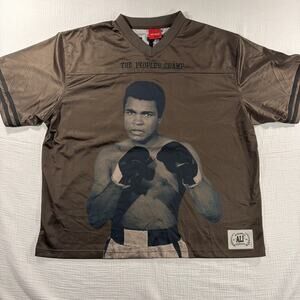 Muhammad Ali X Shoe Palace Brown Jersey #74 Large